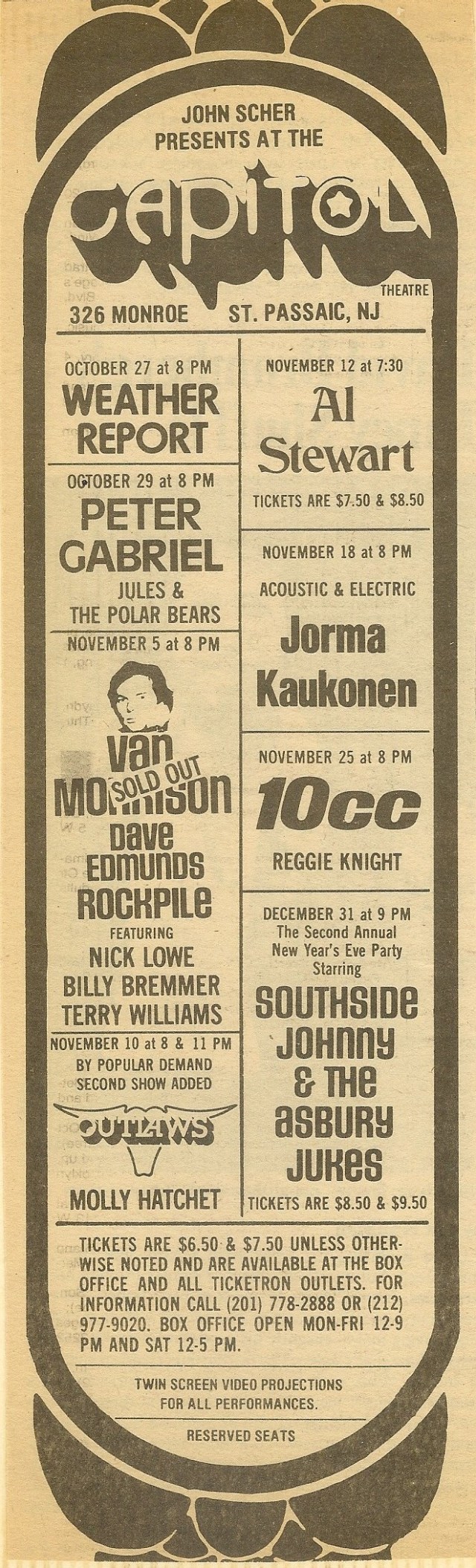 Van Morrison & Rocpile - Capital Ad