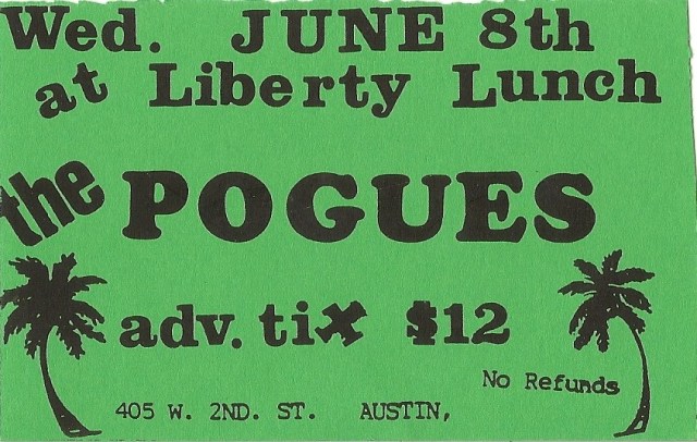 The Pogues - Liberty Lunch - 6-8-88