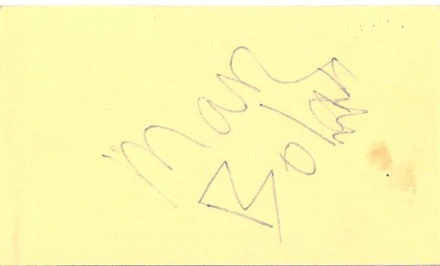 Marc Bolan autograph