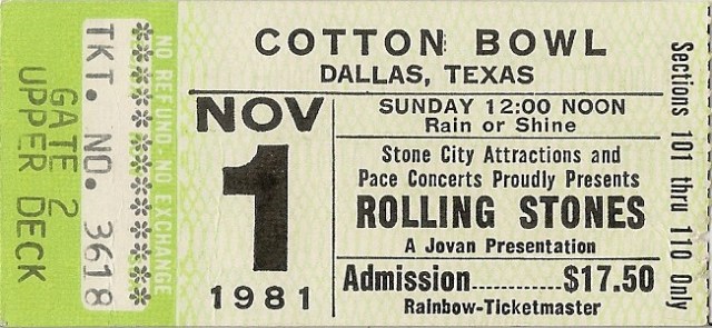 The Rolling Stones - Cotton Bowl - 11-1-81