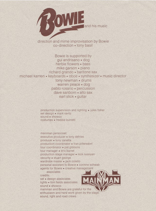 Bowie - MSG 2